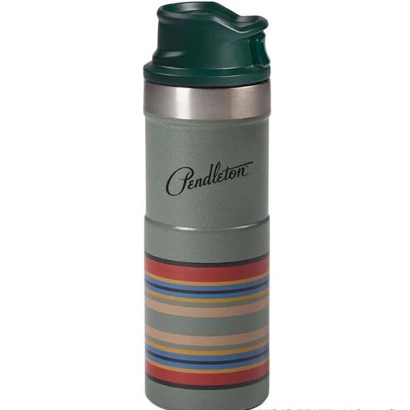 Stanley Pendleton Classic Sage Hammertone Green &  Trigger Action Travel Mug - Picture 1 of 2